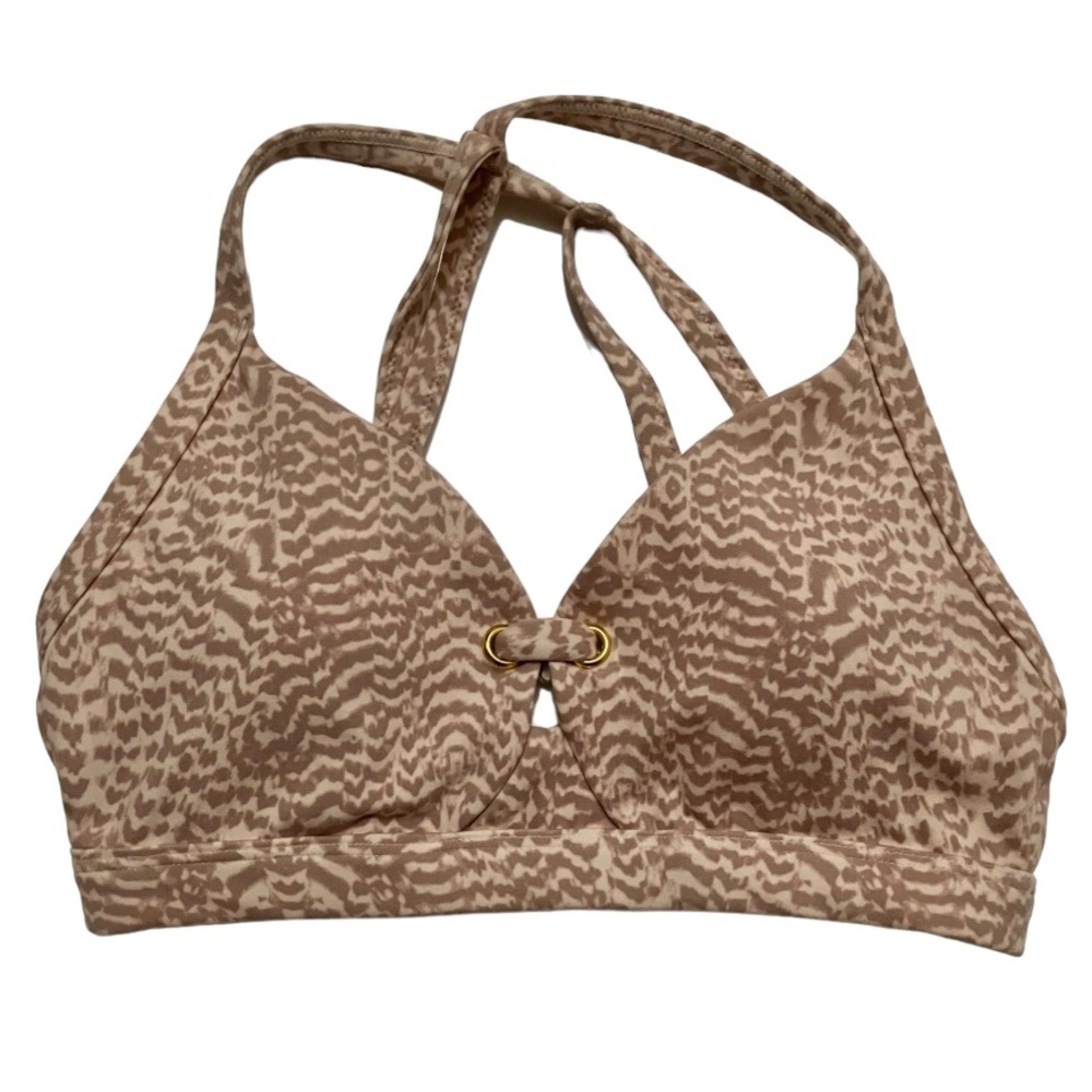 Varley Rose Feathers Sports Bra, Lindley Feminine Strappy Performance Pink XS